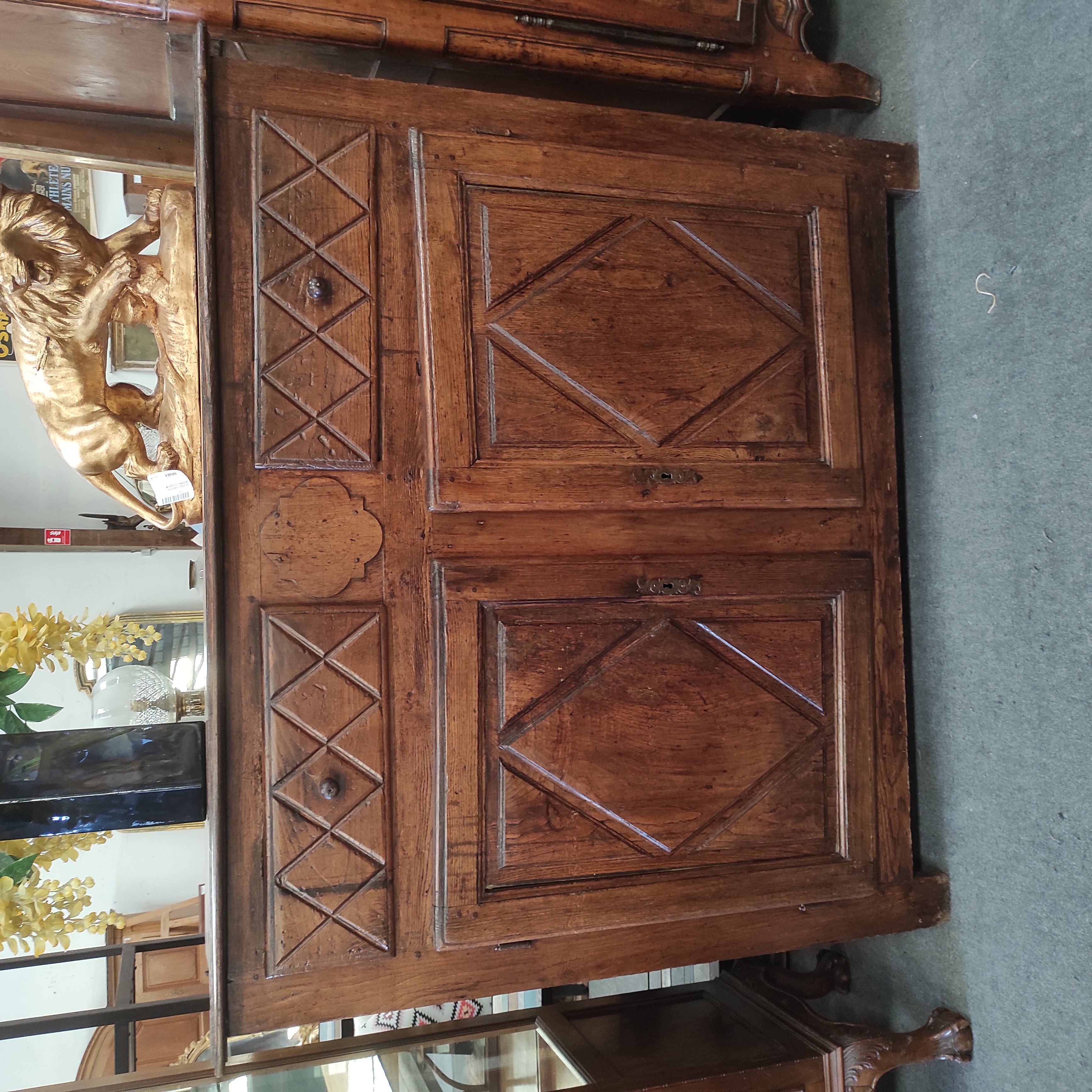 BUFFET 2 PORTES + 2 TIROIRS 148/126/52 CM EN PIN ET CHENE