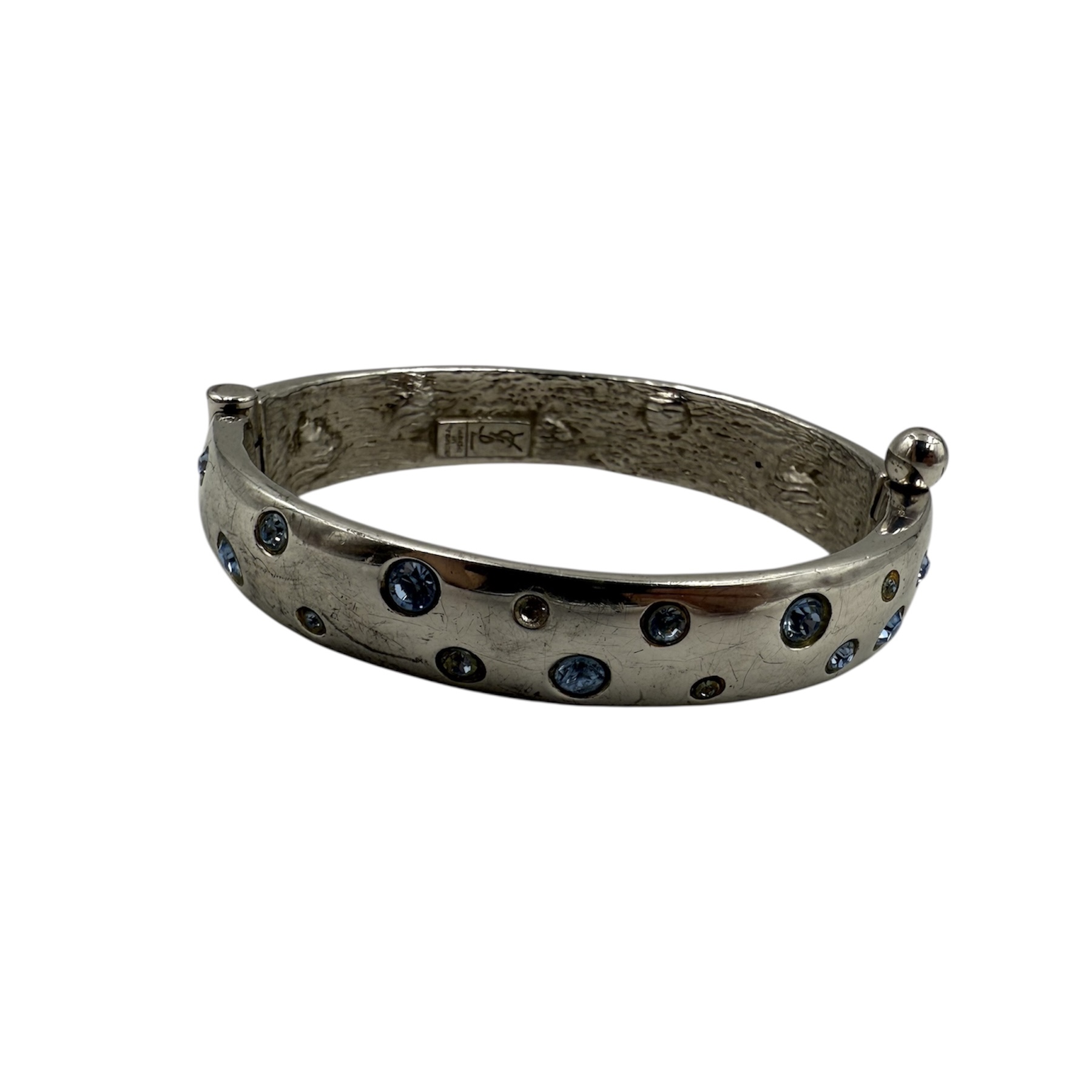 YSL YVES SAINT LAURENT BRACELET EN ARGENT (925) CRISTAUX SWAROVSKI PB 70.70 GR