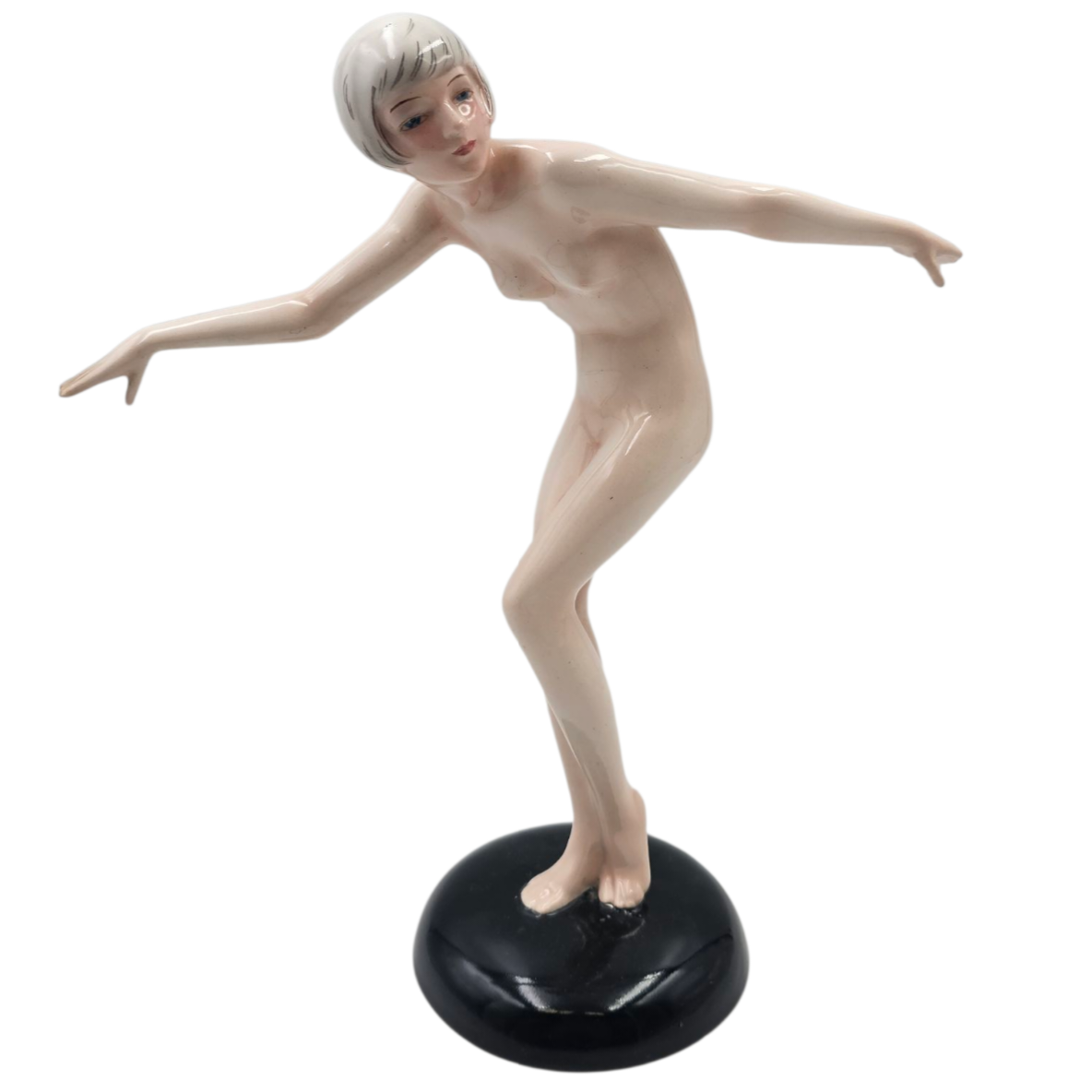 FRIEDRICH GOLDSHEIDER FEMME NUE ART DECO H 29 CM