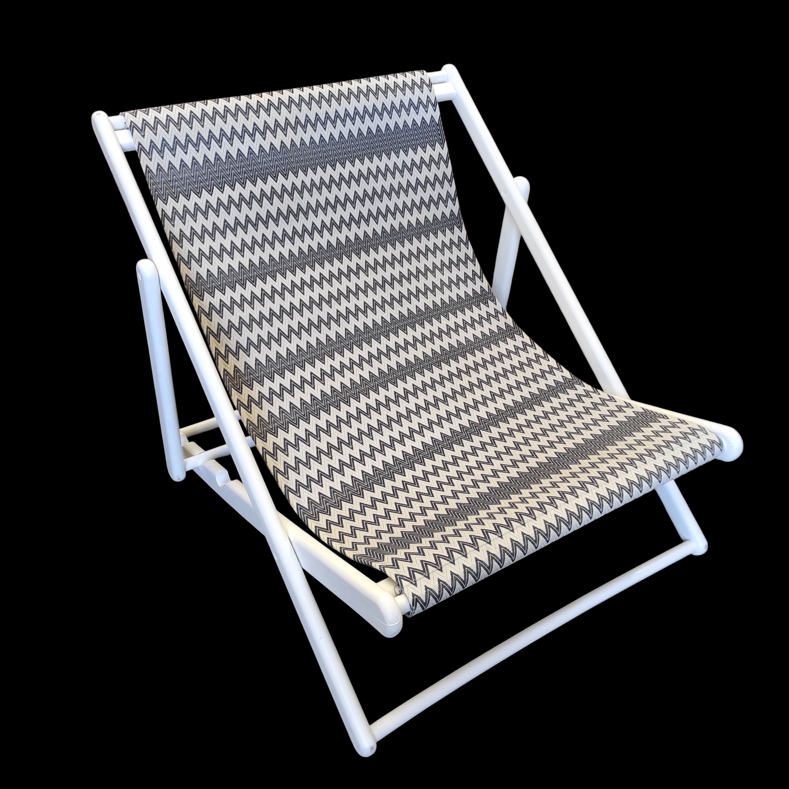 MISSONI OUTDOOR CHILIENNE SDRAIO 96/92/11 CM TISSU CHEVRONS