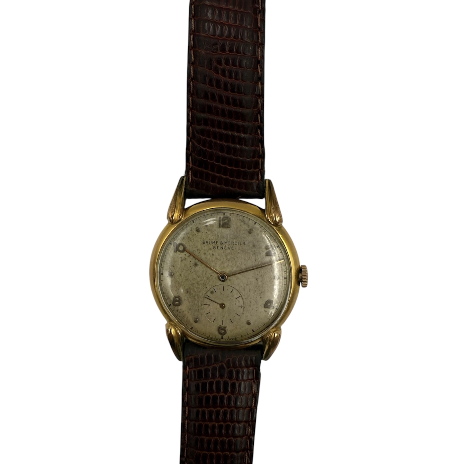 BAUME & MERCIER MONTRE LA CALATRAVA MVT MECANIQUE PLAQUE OR FOND ACIER (10231)