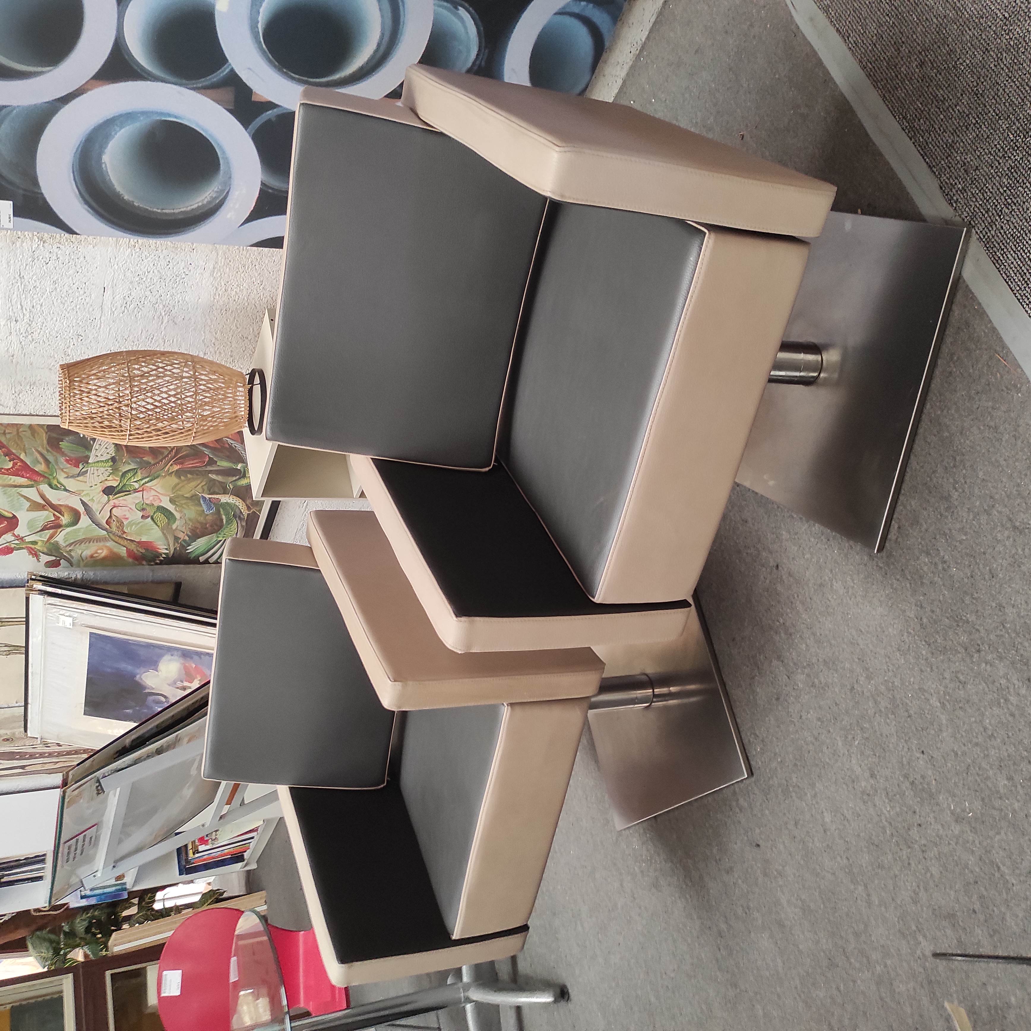 SALON AMBIANCE PAIRE DE FAUTEUILS PIVOTANTS 87 x 65 x 57 CM