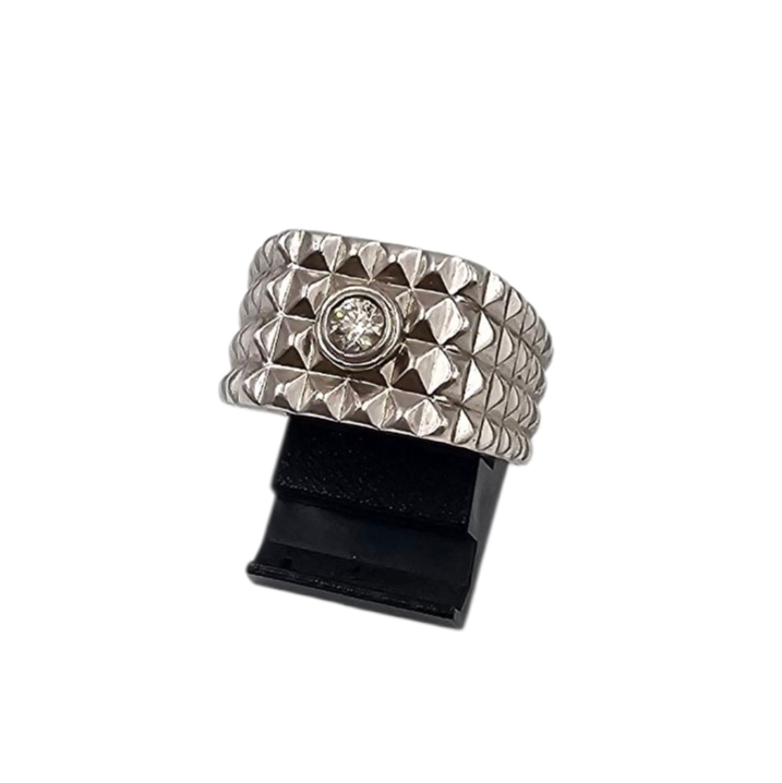 MAUBOUSSIN BAGUE MEXICO (EF9587) EN ARGENT (AG925) 1 DIAMANT P.B. 8.76 GR
