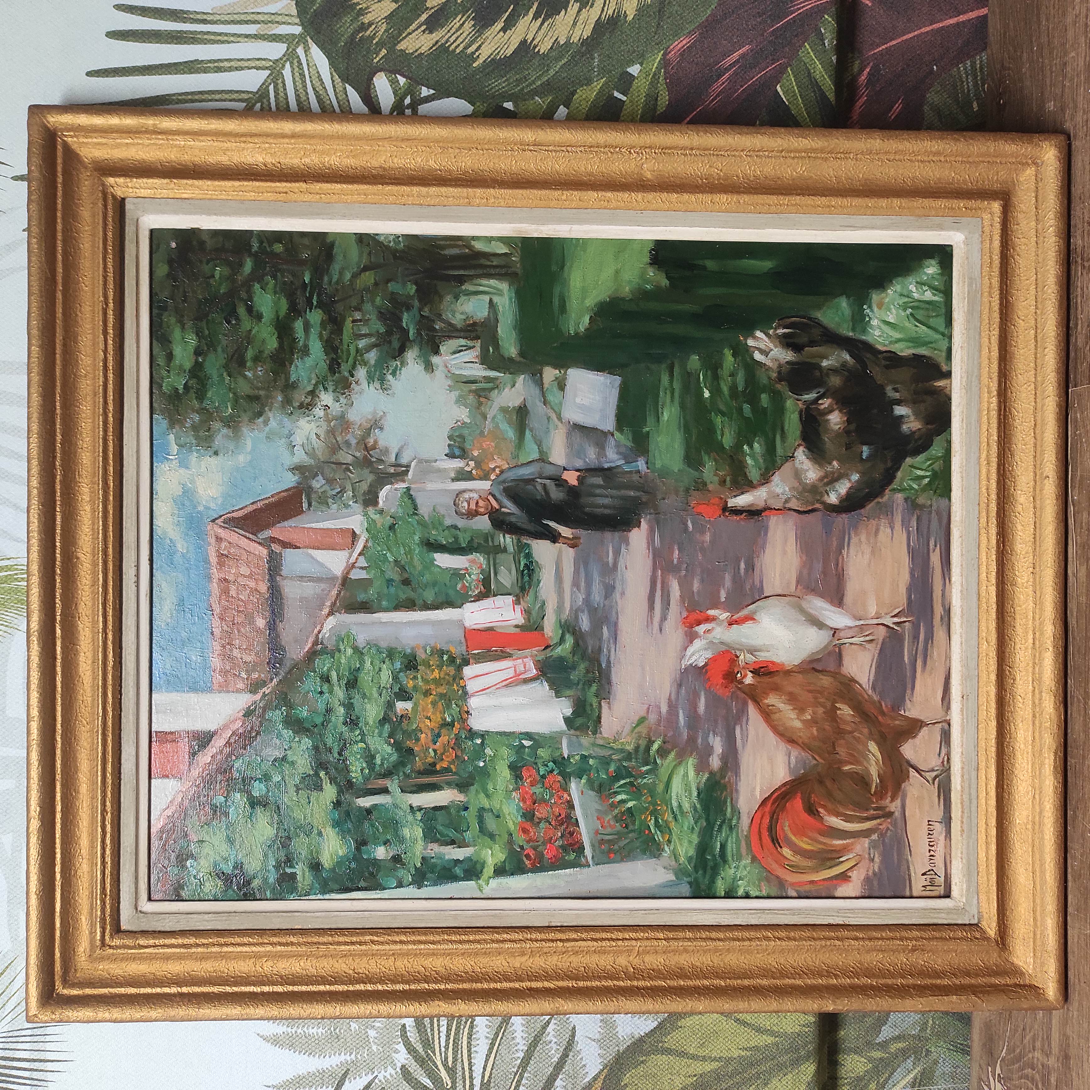 MAI DARIZCUREN HSP LA LINGERE ET LES POULES 65 x 54 CM