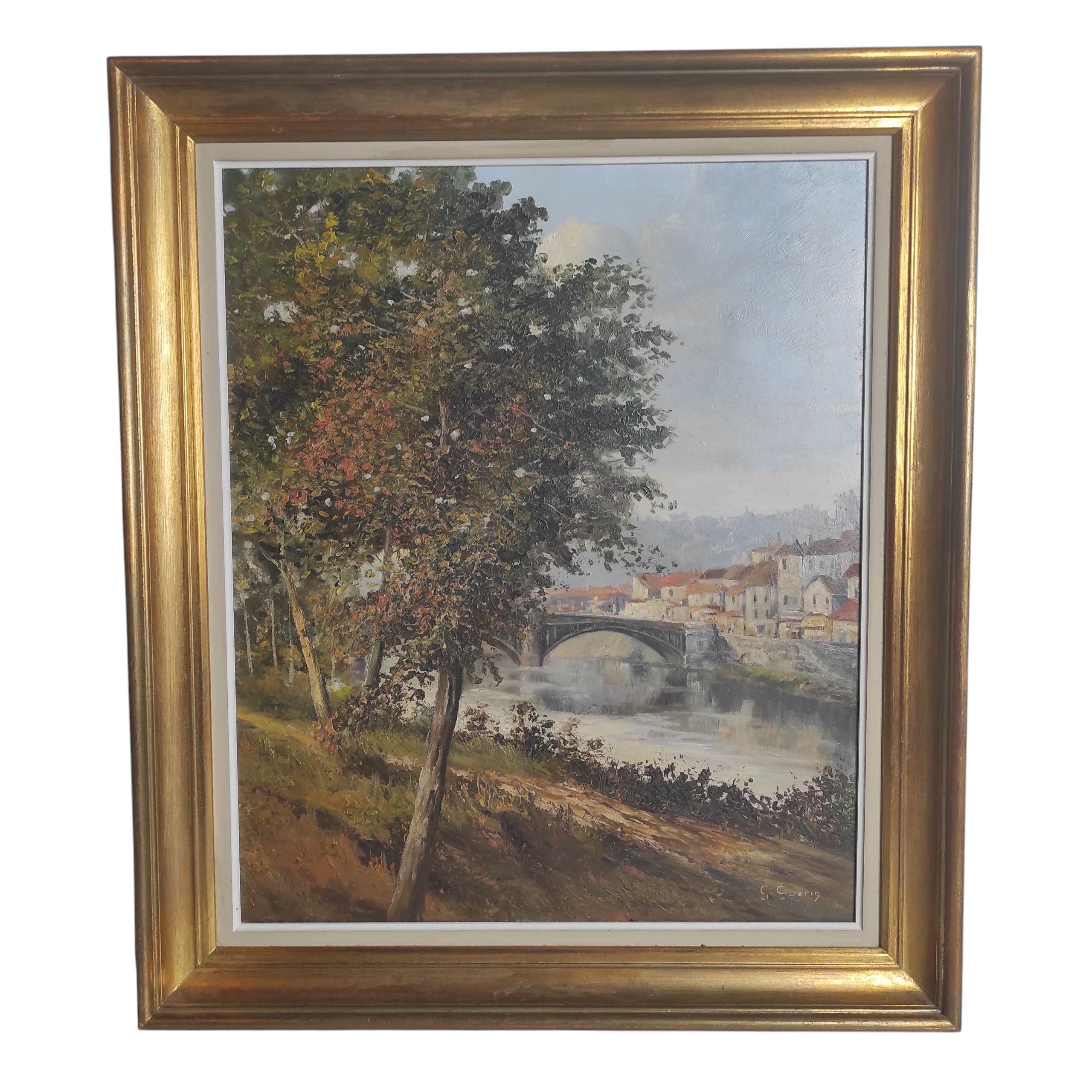 G GUERIN HSP PONT DE SURESNES A COURBEVOIE 59 x 48 CM HC