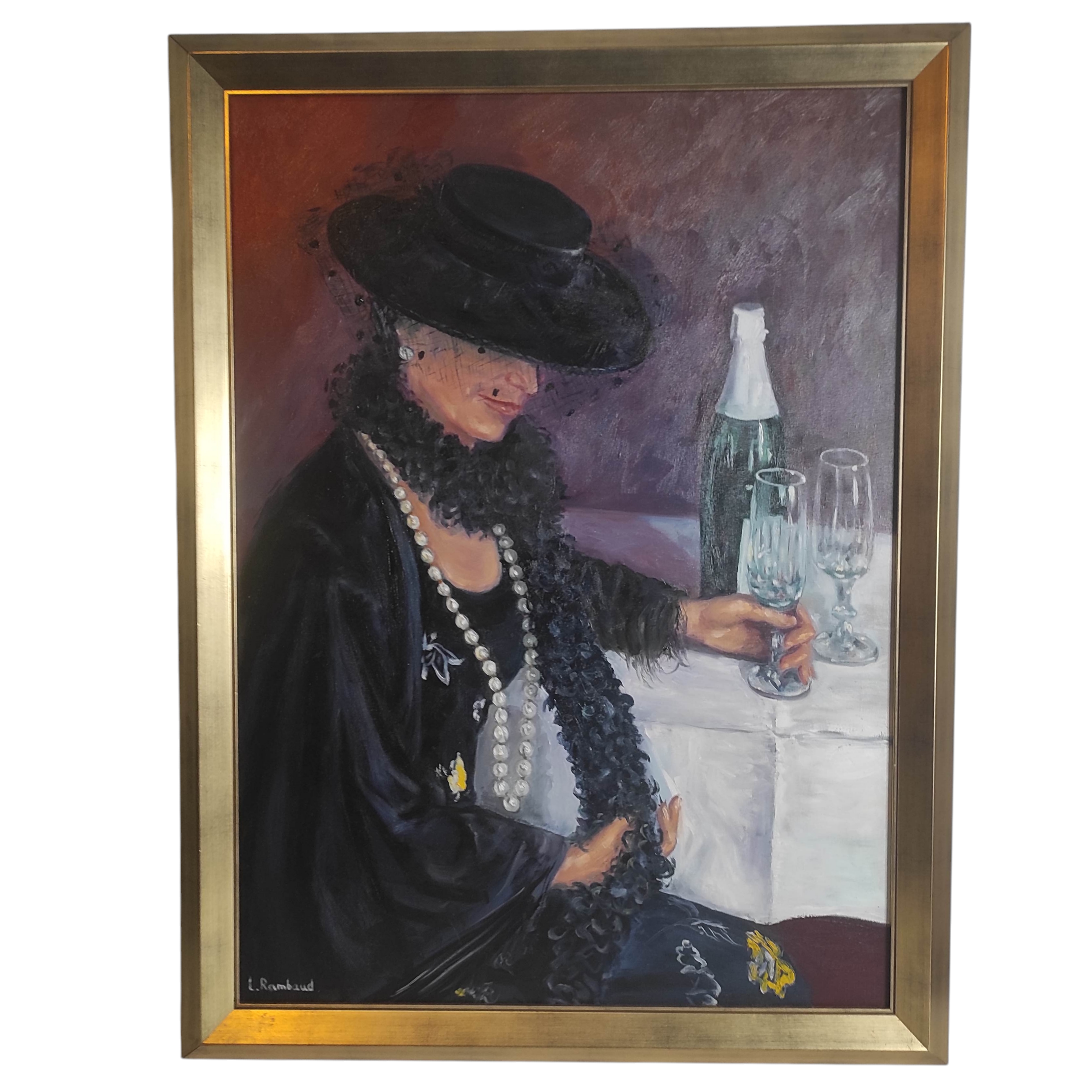 RAMBAUD HST LA VEUVE JOYEUSE  102 x 73 CM