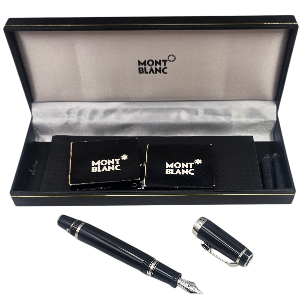 MONTBLANC BOHEME NOIR STYLO PLUME OR (750) RETRACTABLE (VY1030010) + ECRIN