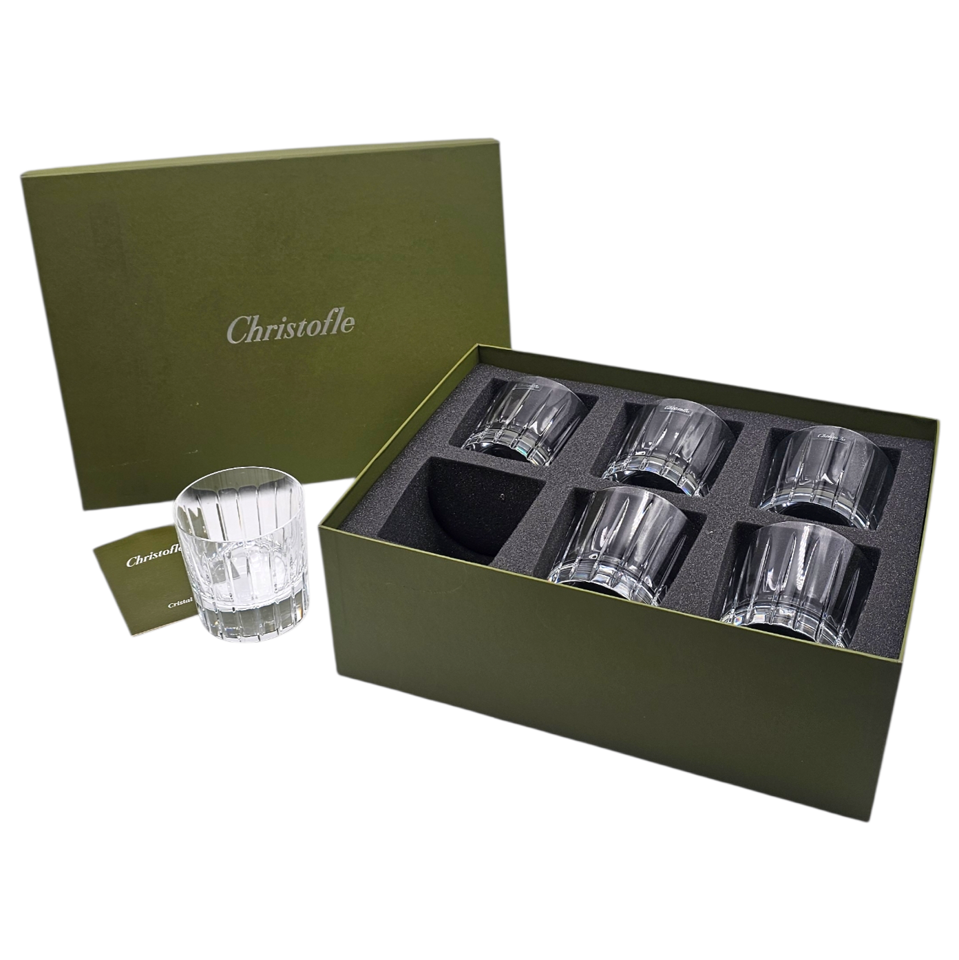 CHRISTOFLE IRIANA 6 VERRES A WHISKY DANS LEUR COFFRET
