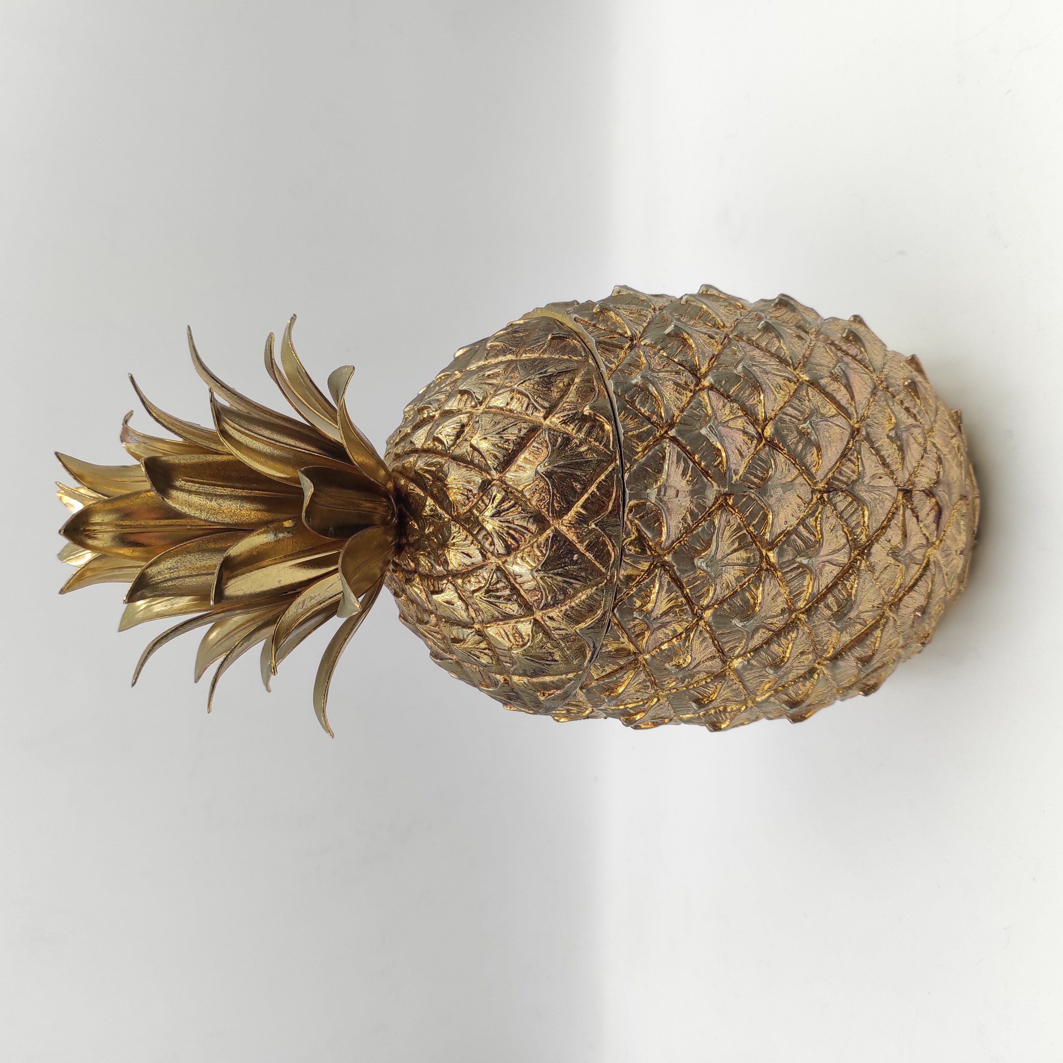 MAURO MANETTI SEAU A GLACON ANANAS DORE H 27 CM