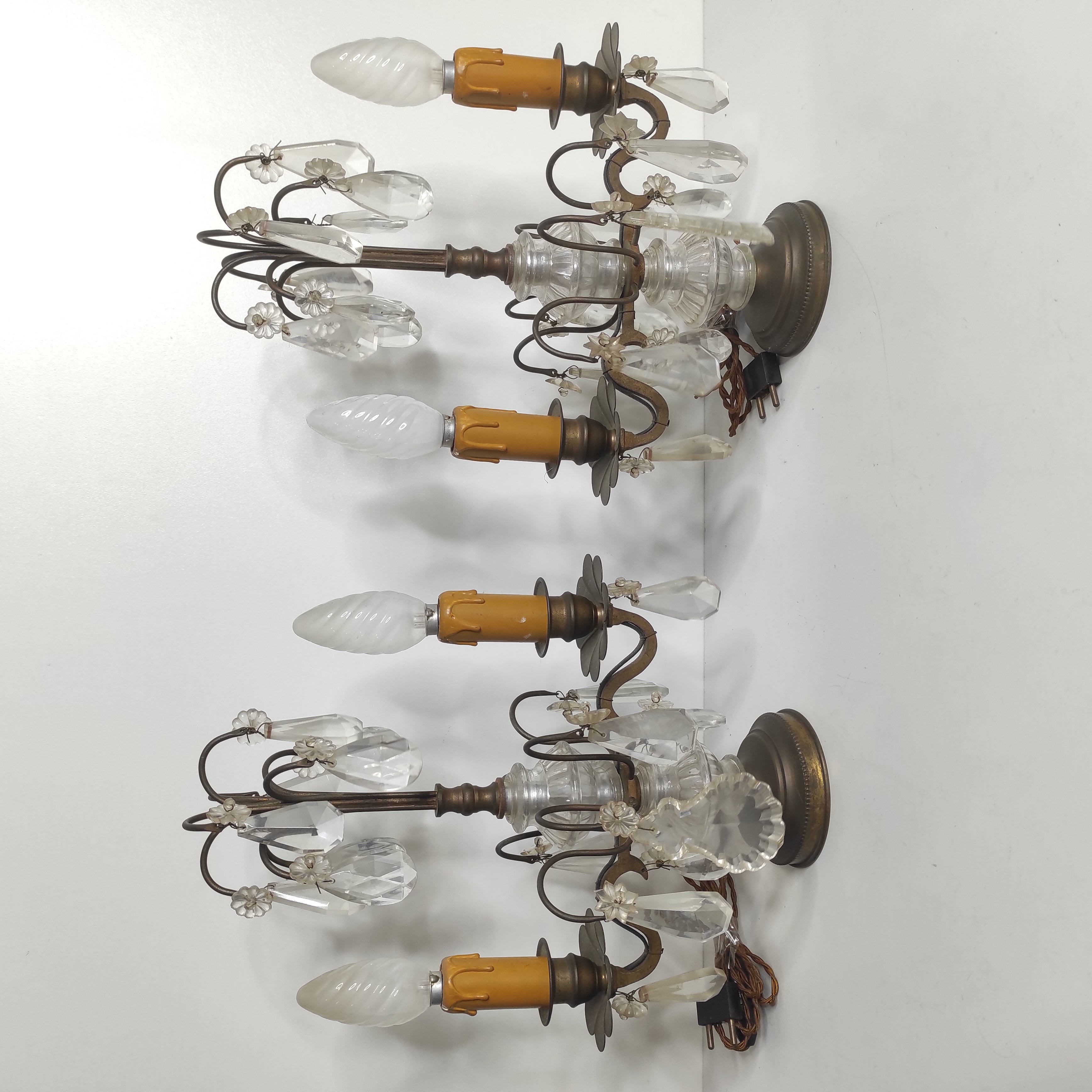 PAIRE DE GIRANDOLES ELECTRIFIEES