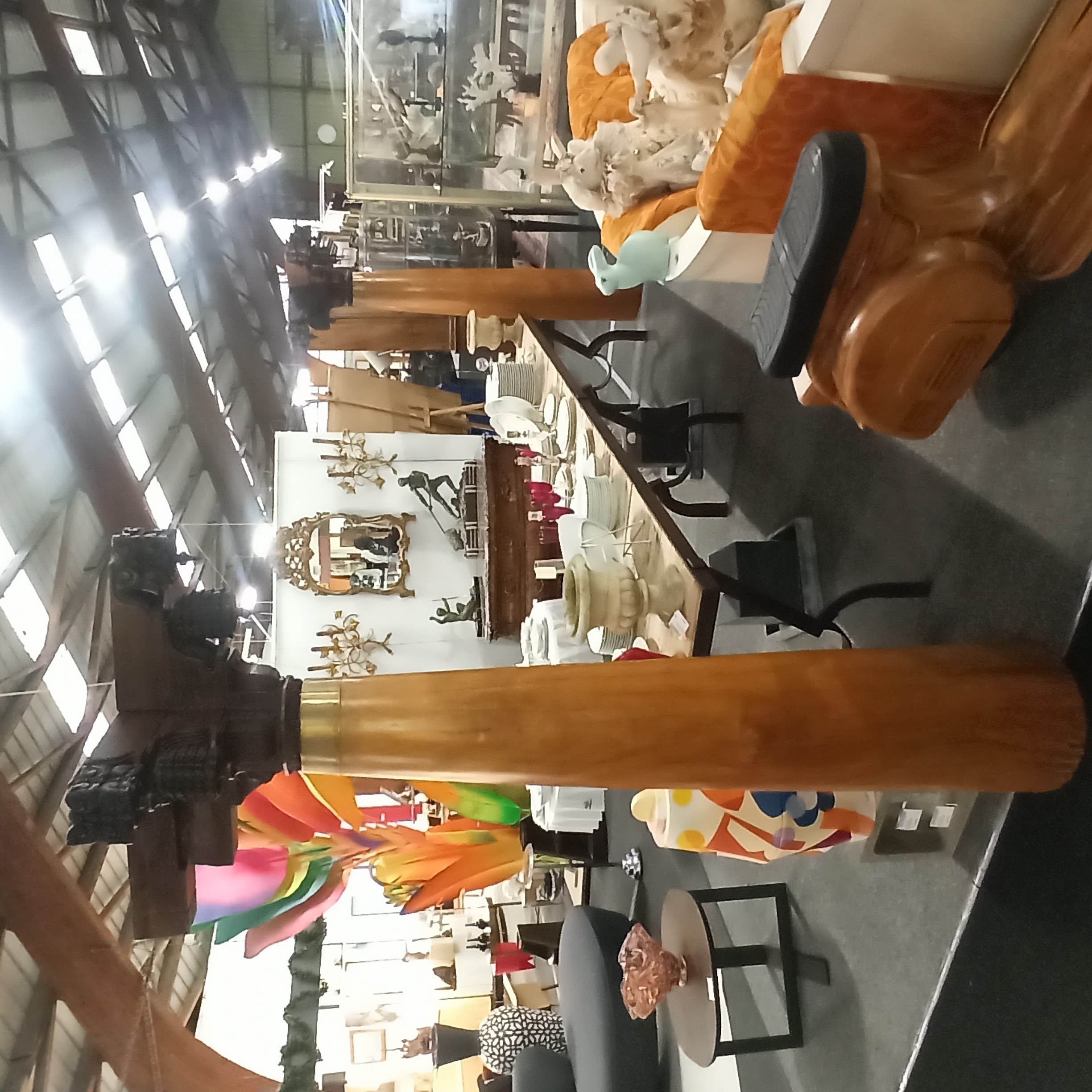 PAIRE DE PILASTRES 75/210 CM EN CITRONNIER ET BOIS EXOTIQUE