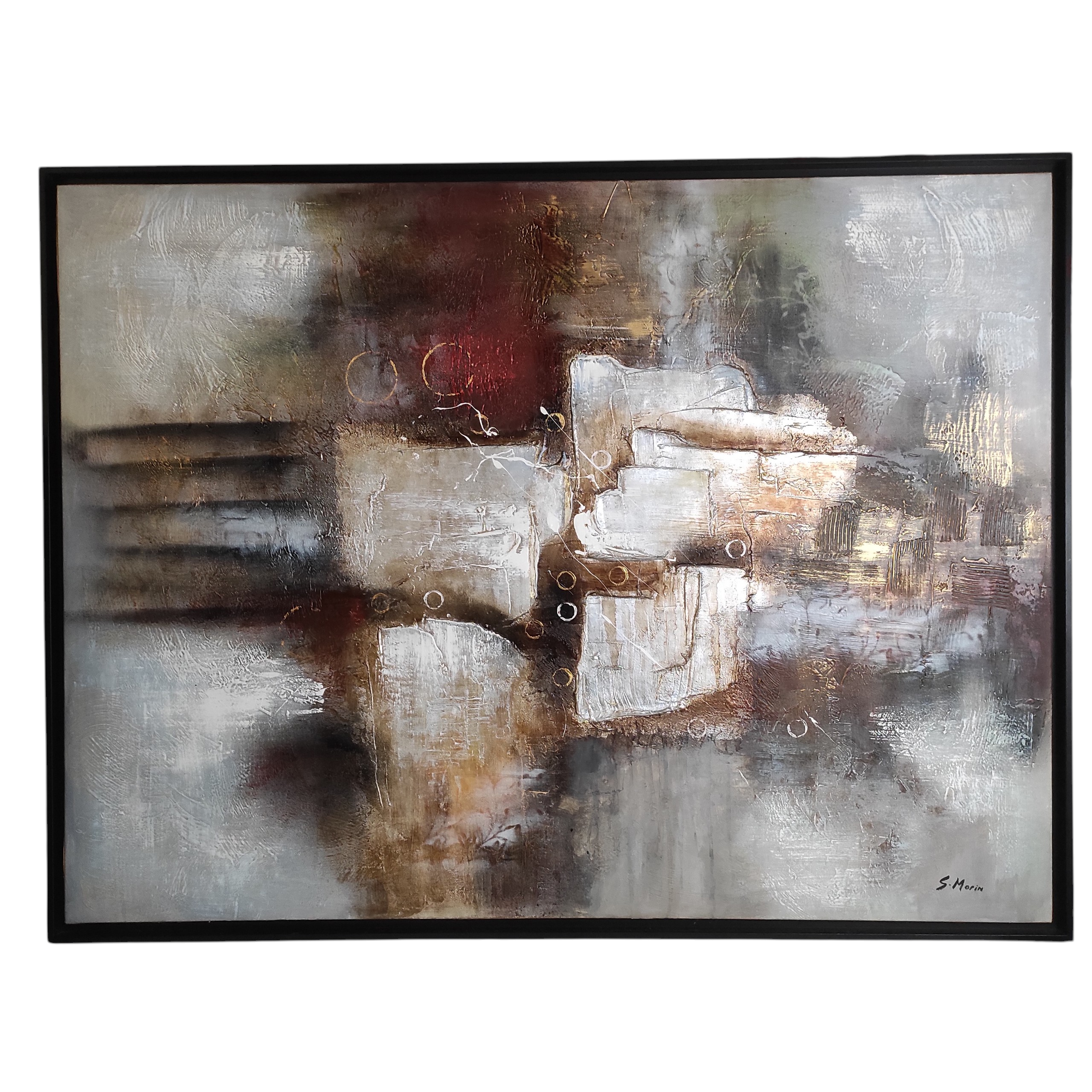 AST ABSTRAITE ENCADREE 125/95 CM PAR MORIN