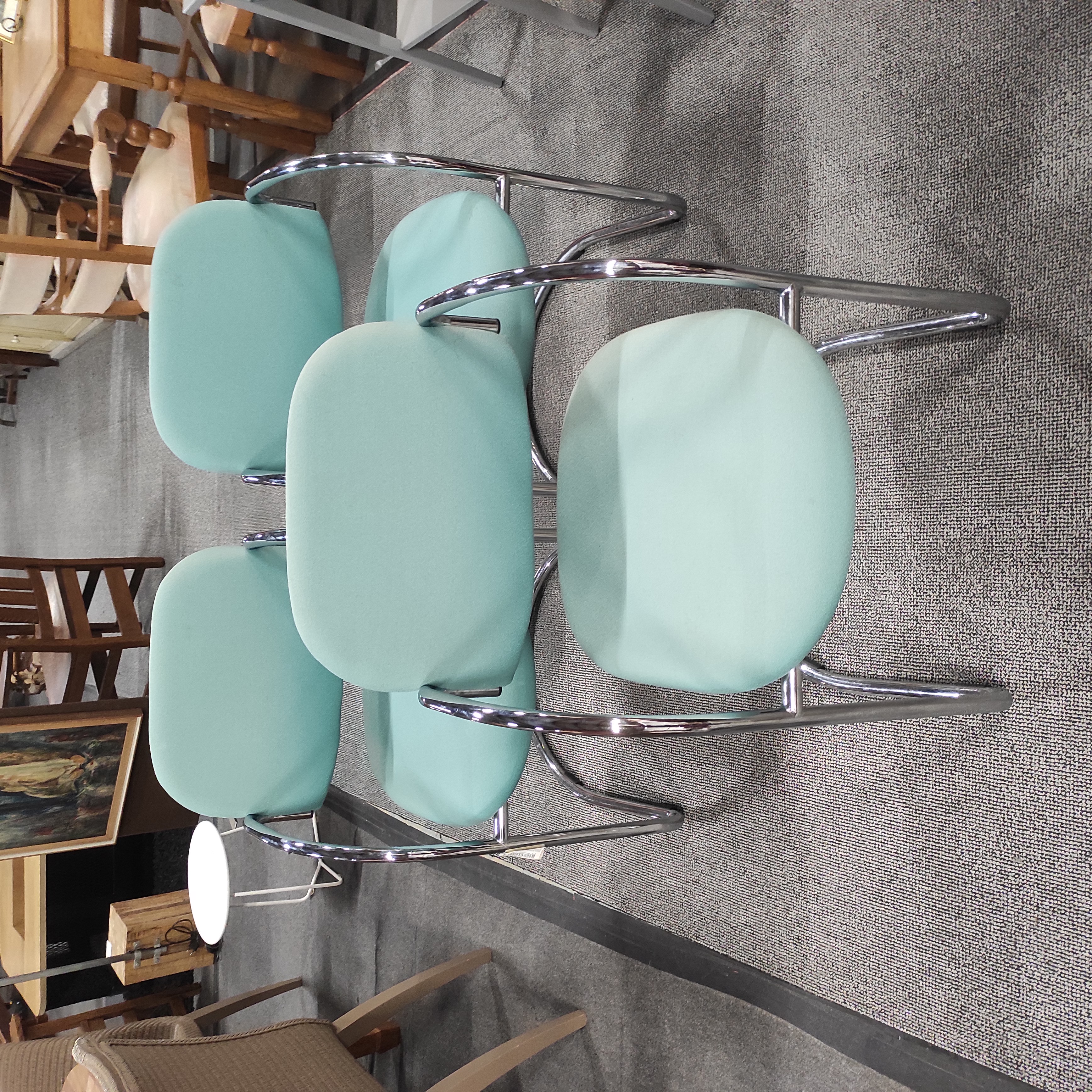 KOHL 3 CHAISES STRUCTURE METAL 53/82/60 CM EN L ETAT