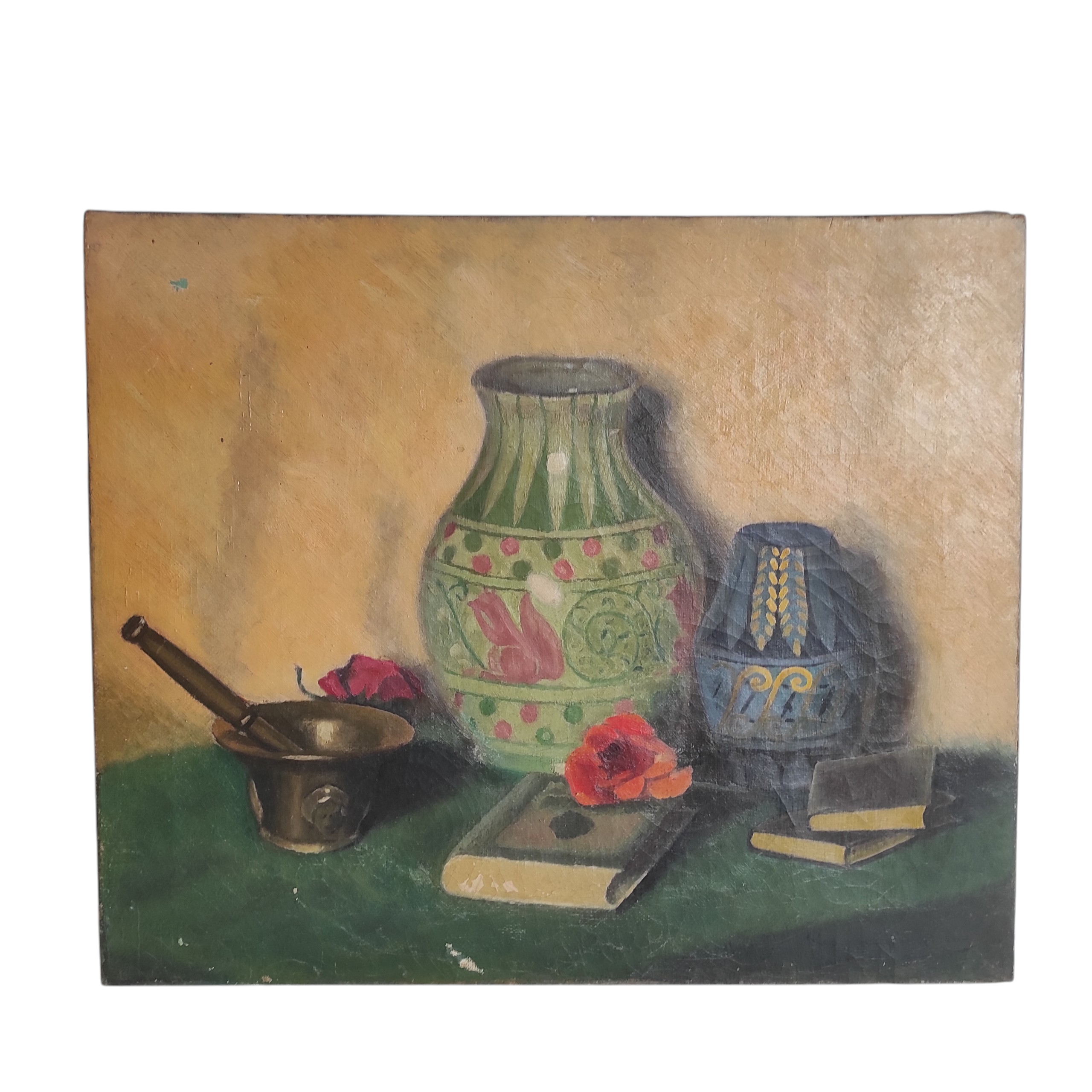 RESURRECCION ARRUE NATURE MORTE AU MORTIER PILON 60 X 50 CM