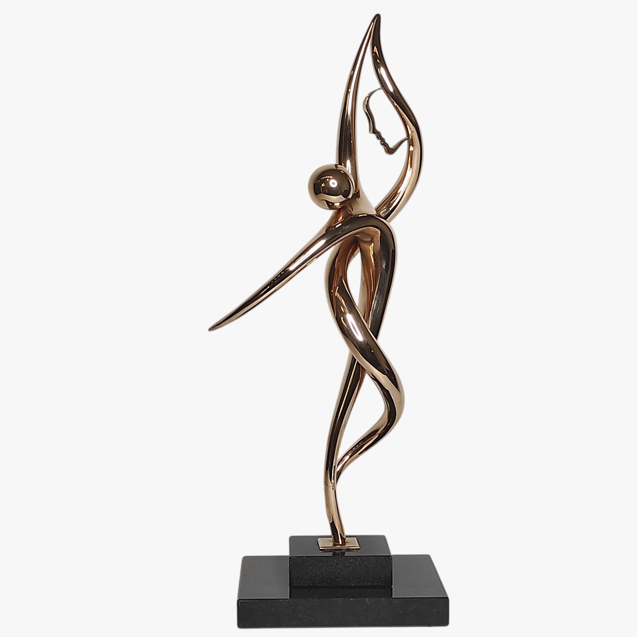 ALAIN CANTAREL SCULPTURE EN BRONZE TENDRESSE H 58 CM