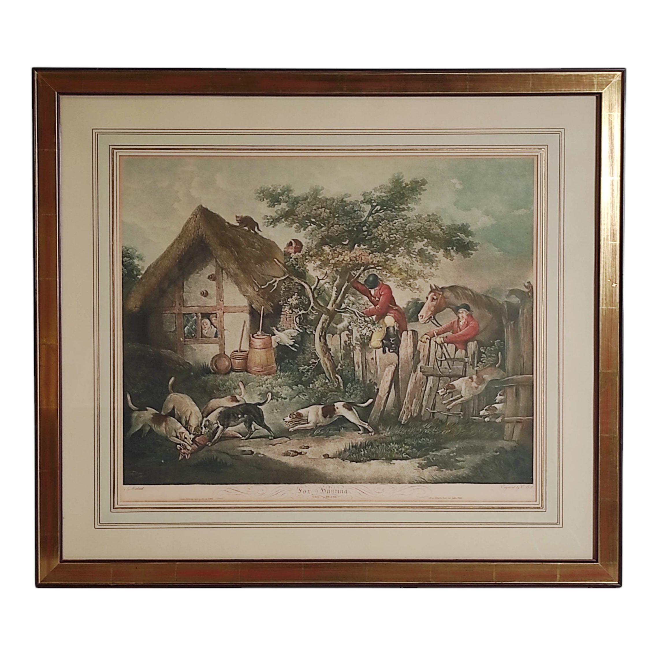 GRAVURE CHASSE A COURRE ANGLAISE 