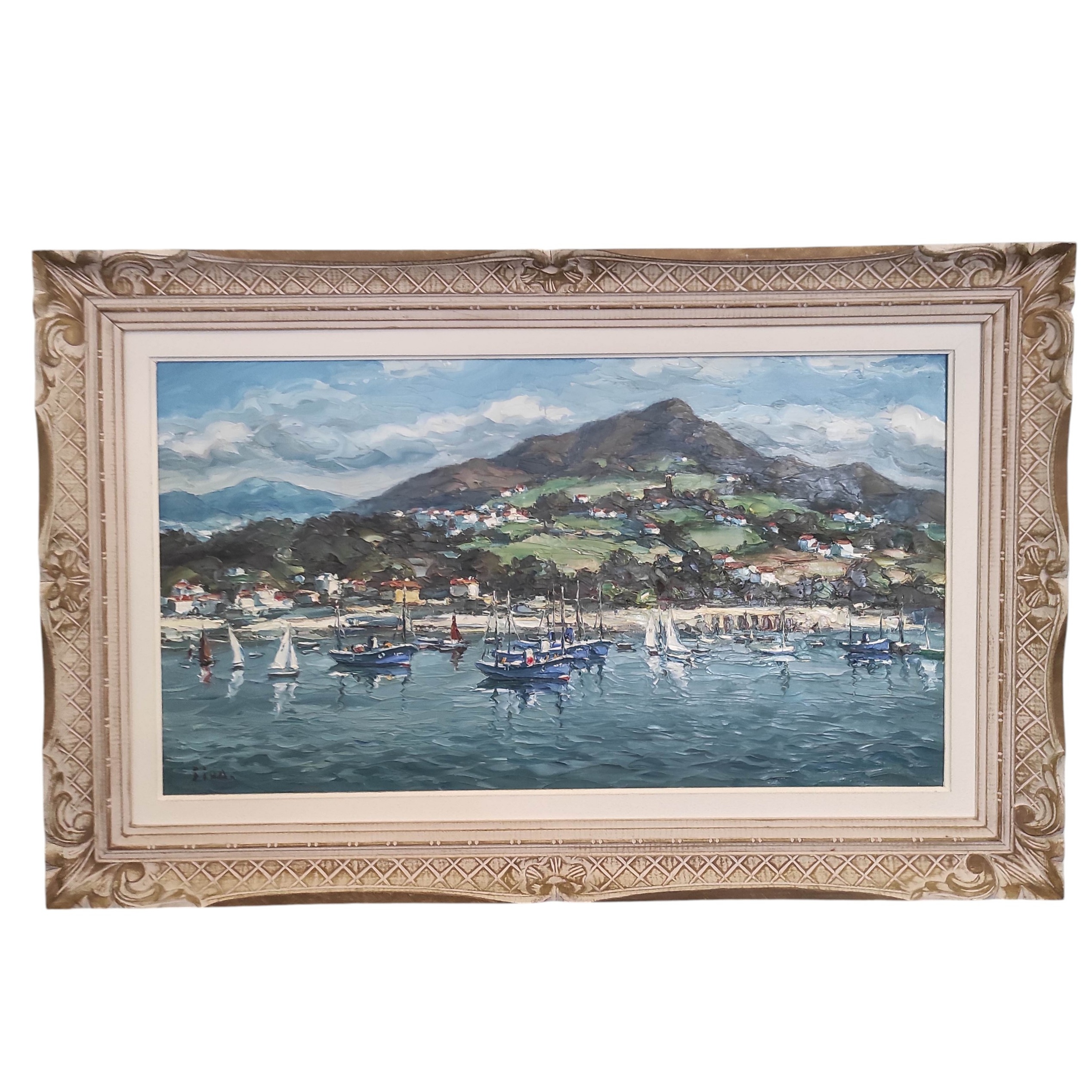 HST DE JIVA LA BAIE DE SAINT JEAN DE LUZ HORS CADRE 78 X 43 CM 