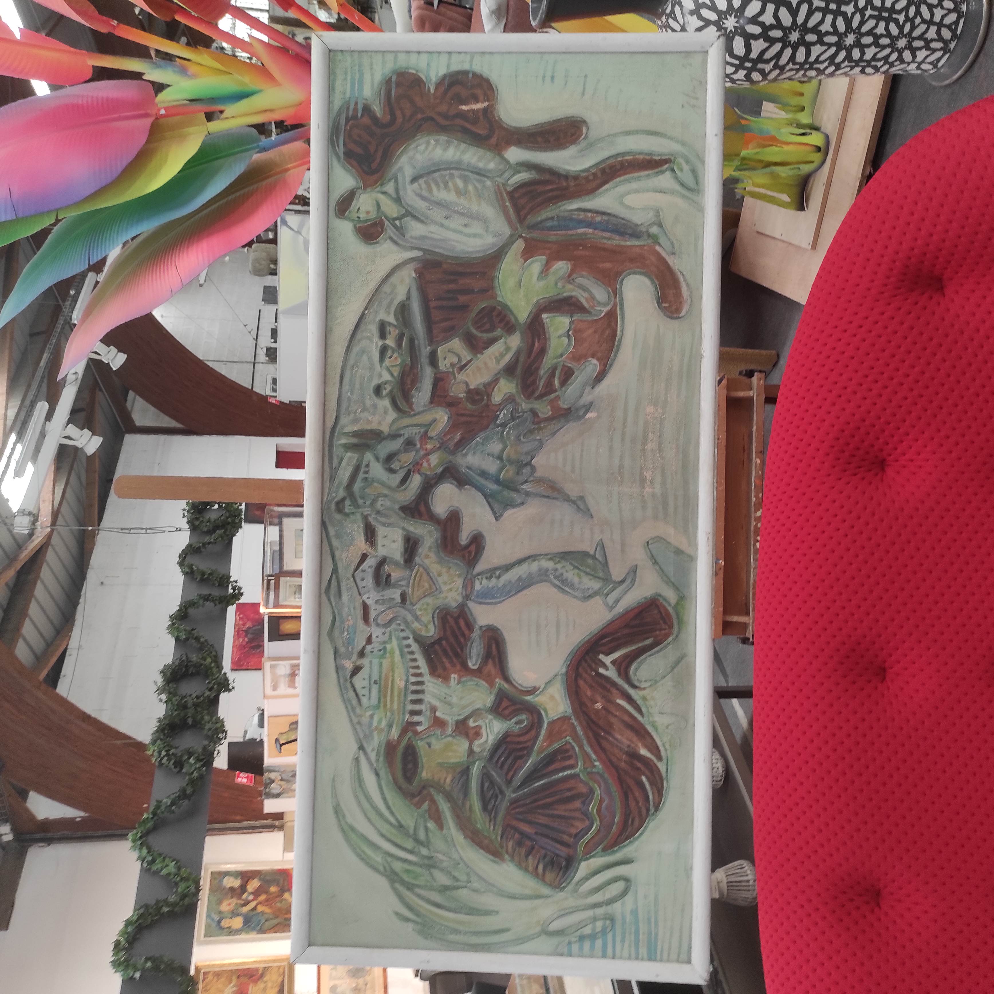 HST GRANDE FRESQUE BASQUE LES DANSEURS DE FANDANGO 230/104 CM