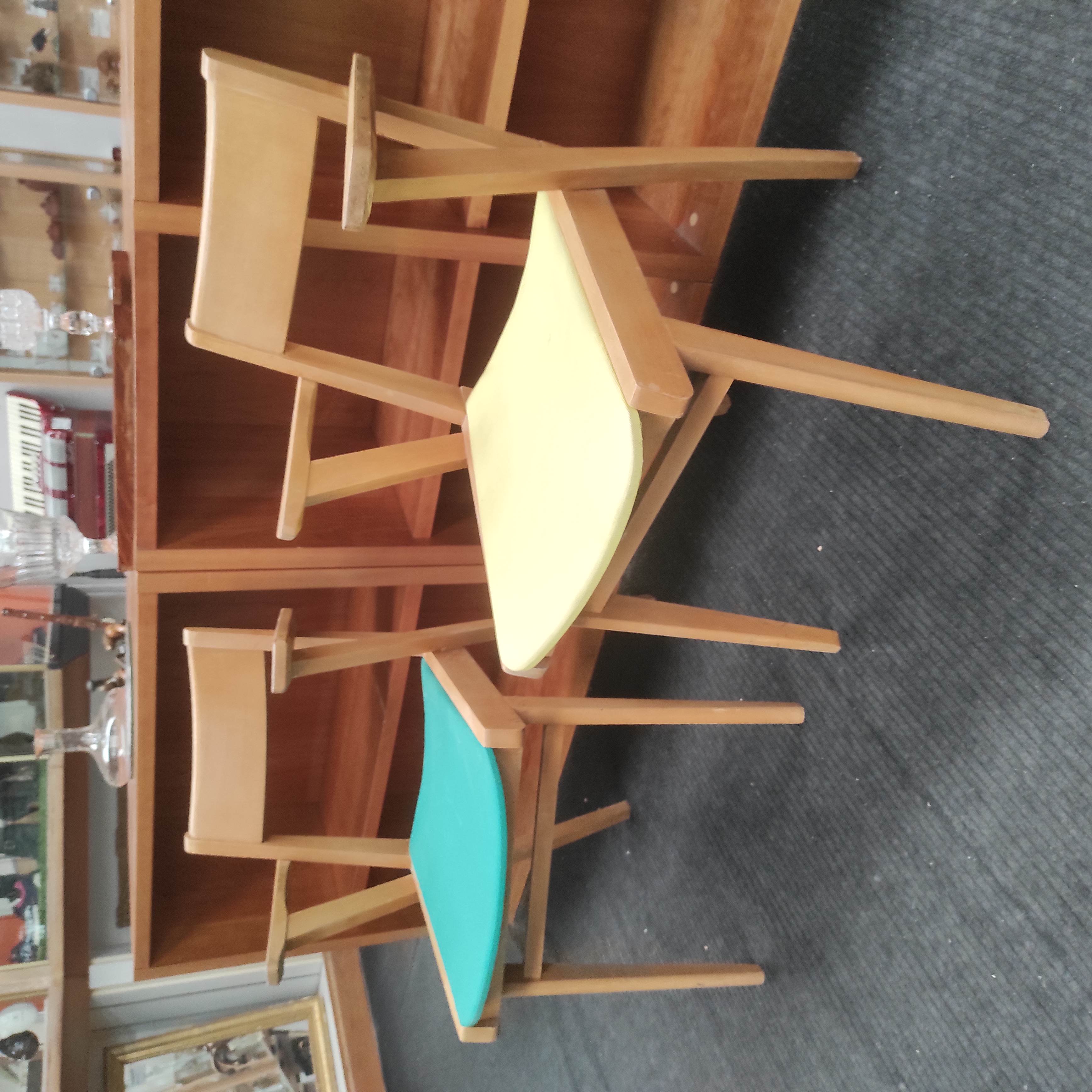 PAIRE DE FAUTEUILS PIEDS COMPAS 53/78/55 CM ANNEES 50