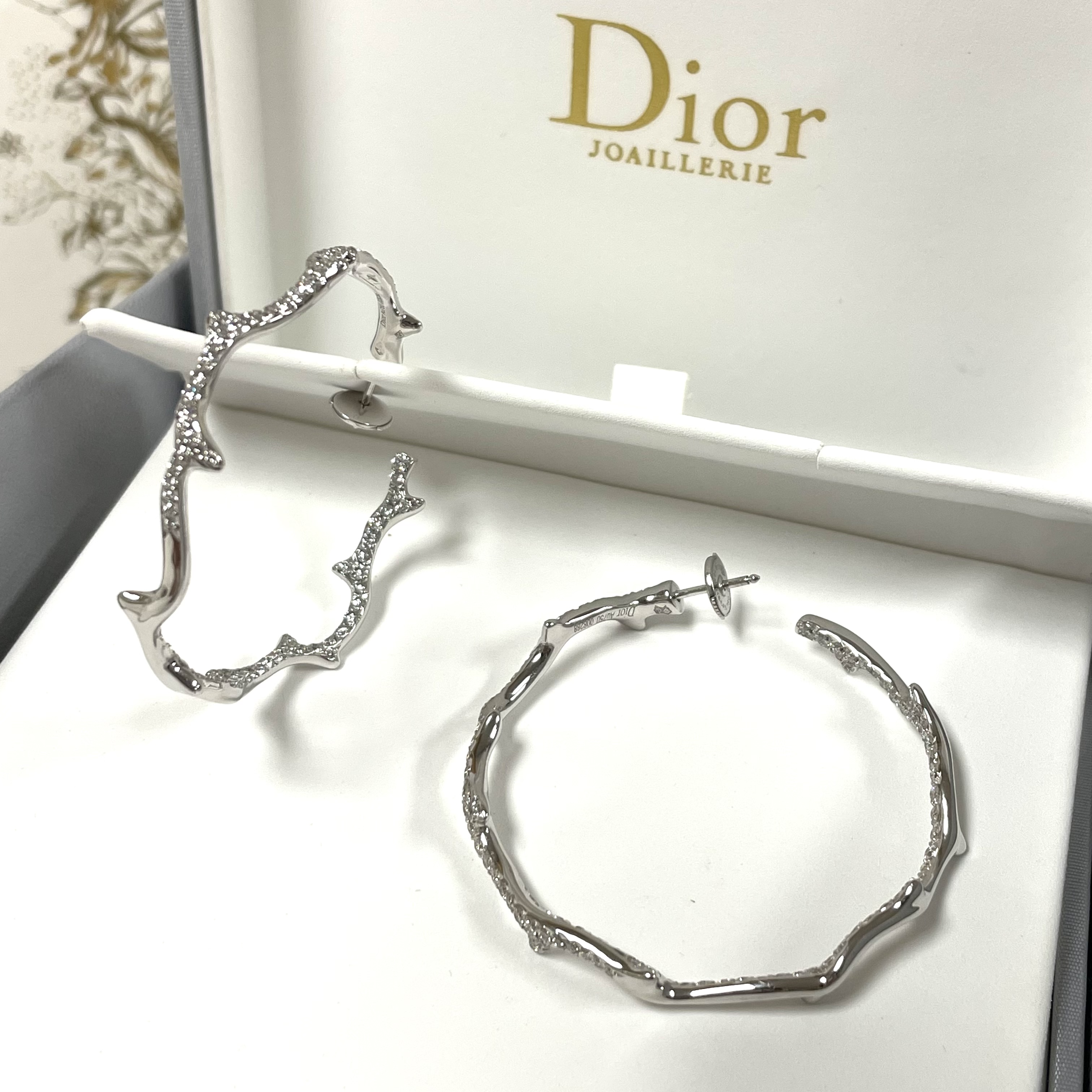 DIOR B.O. BOIS DE ROSE GM OR (750) DIAMANTS (08288) PB 13.60 GR + BOITE + CA