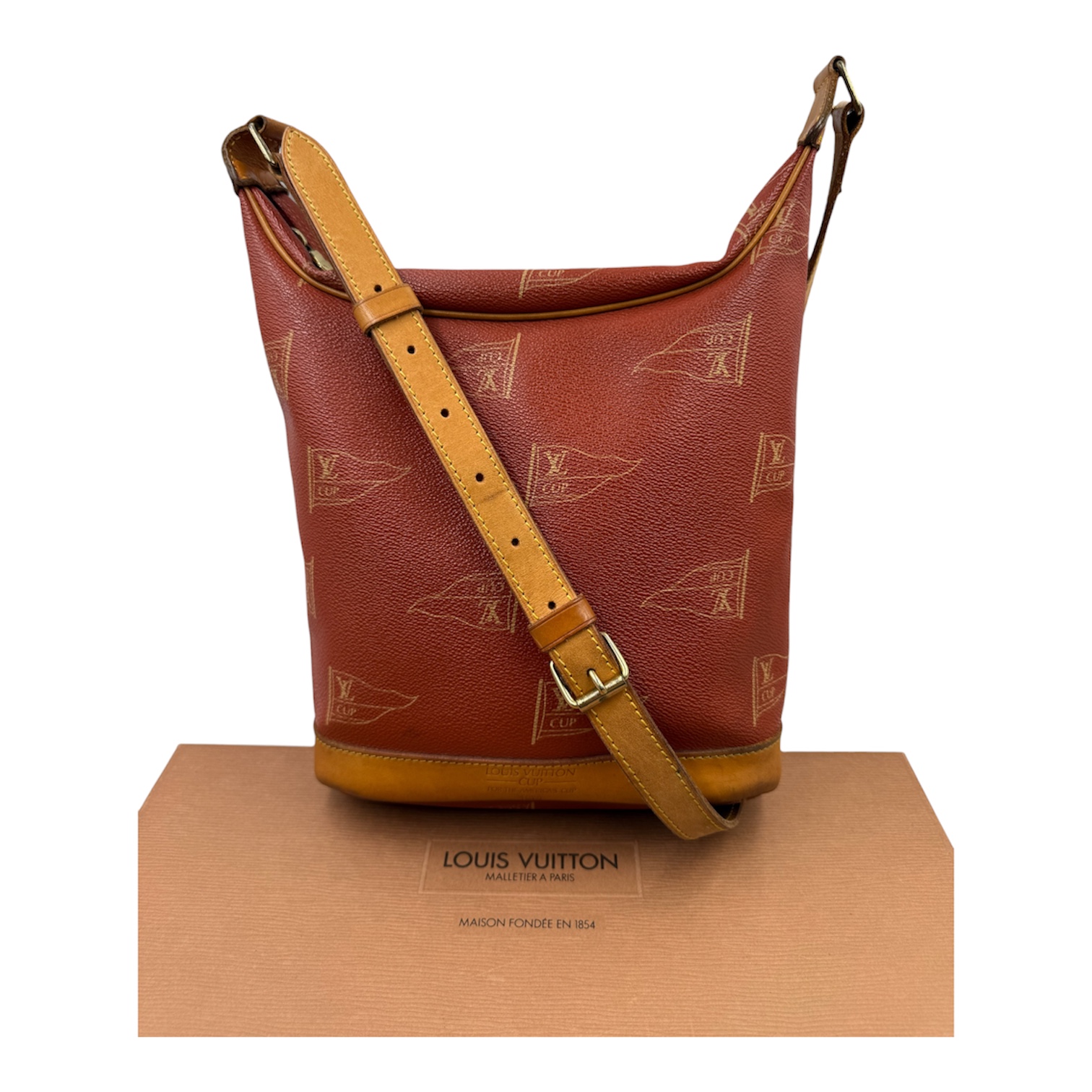 LOUIS VUITTON SAC HOBO LE TOUQUET ED. AMERICA S CUP 1994 N°1275 (MI1914) DB BOIT