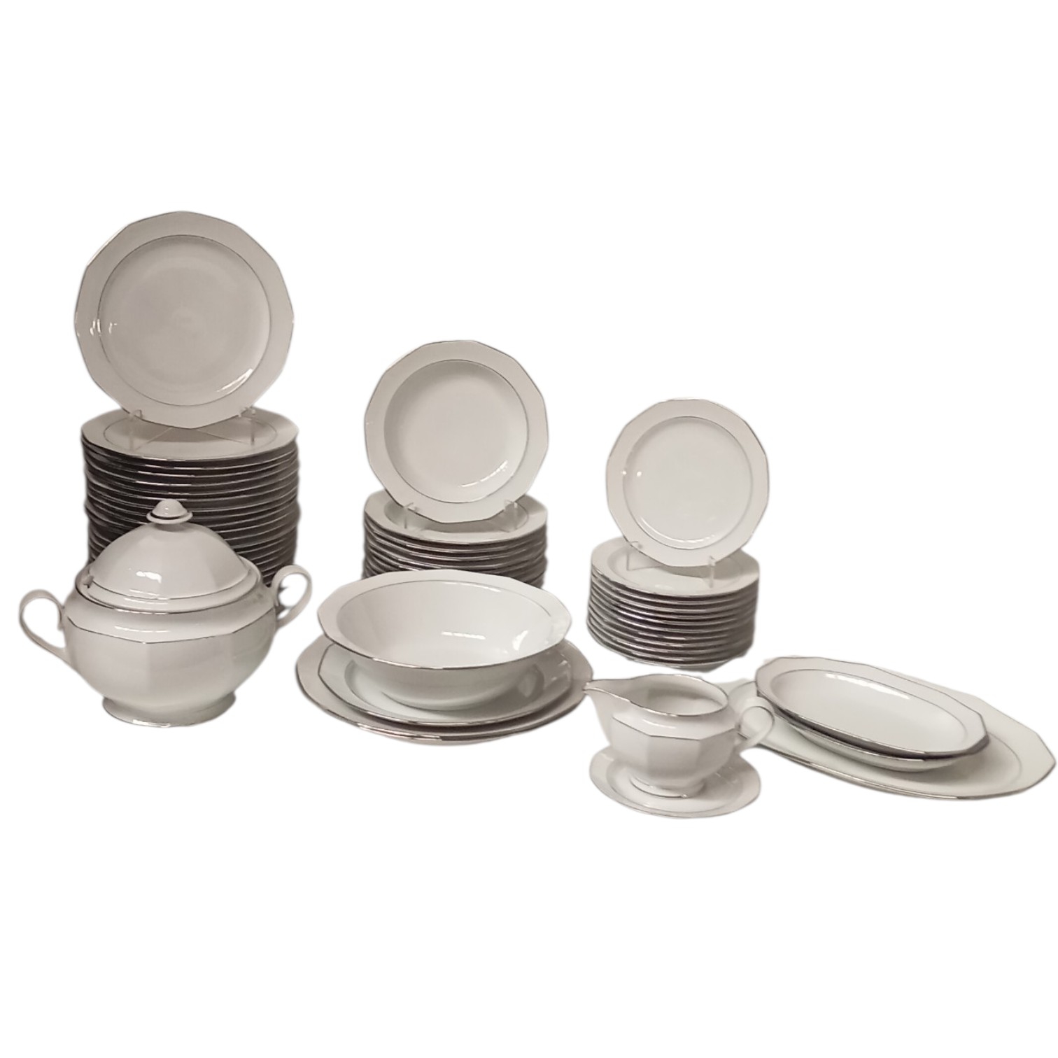 WINTERLING SERVICE DE TABLE EN PORCELAINE BLANCHE 48 ASSIETTES 10 PLATES