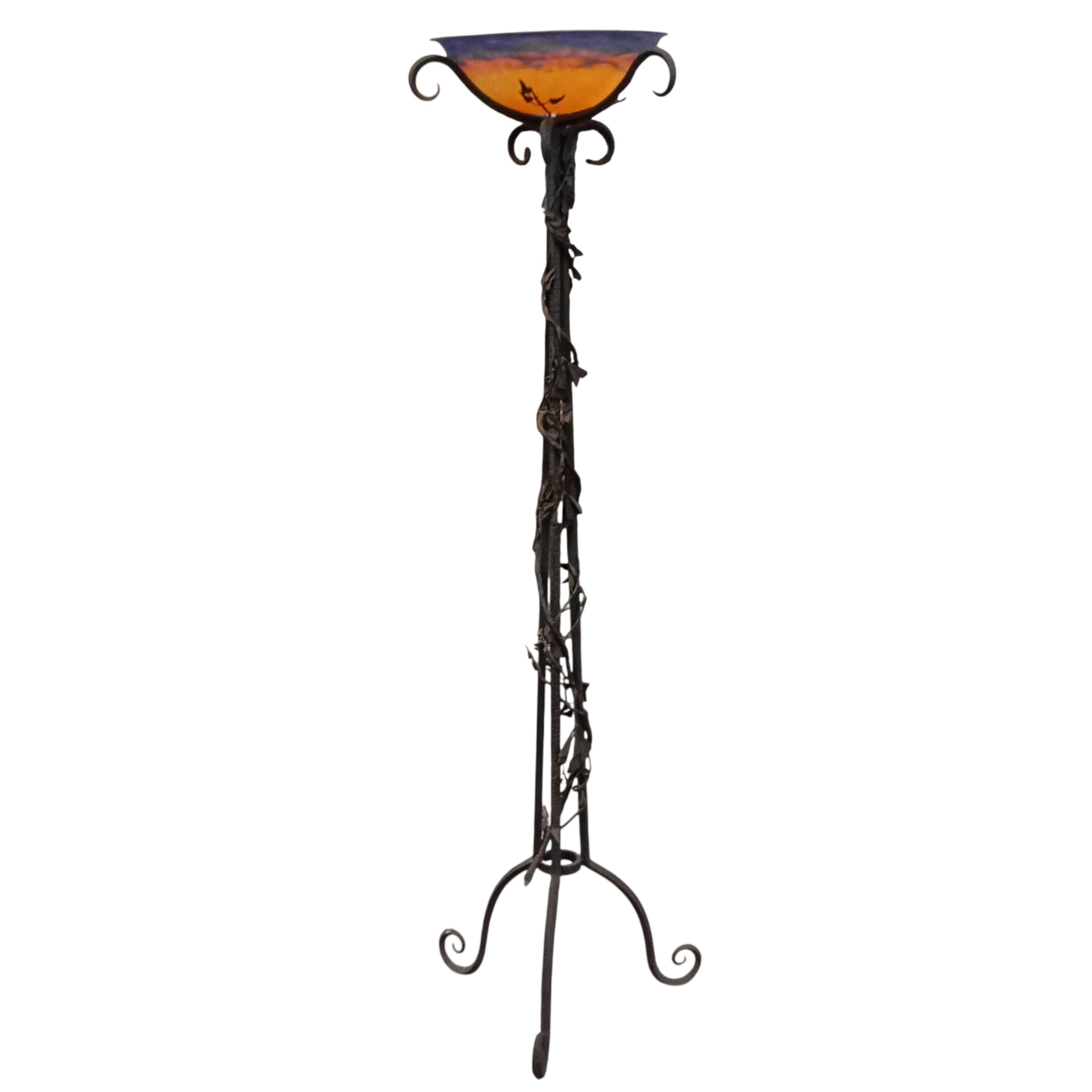 MULLER FRERES LUNEVILLE GRAND LAMPADAIRE ART DECO H 172 CM