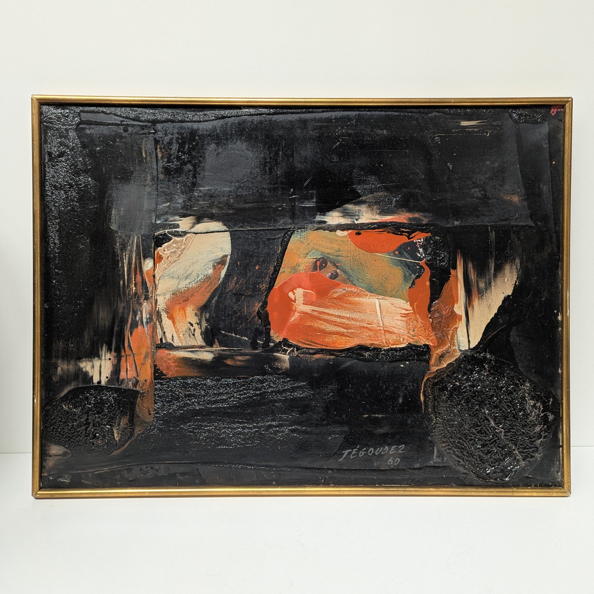 HST ABSTRAITE DE JEGOUDEZ ANNEES 60 80X60 CM