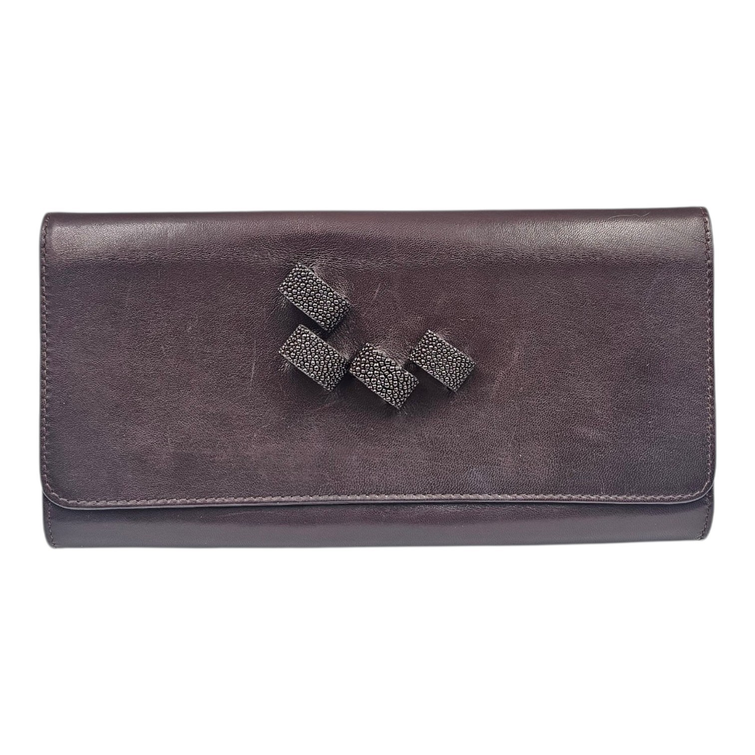 PERRIN POCHETTE RECTANGULAIRE EN CUIR MARRON + DUST BAG