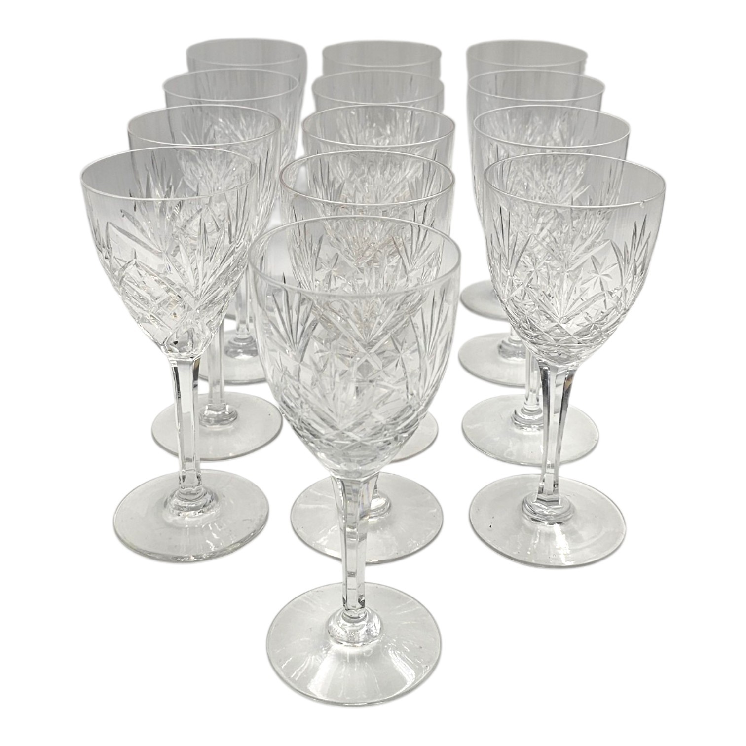 SAINT LOUIS 13 VERRES À EAU EN CRISTAL MODELE CHANTILLY