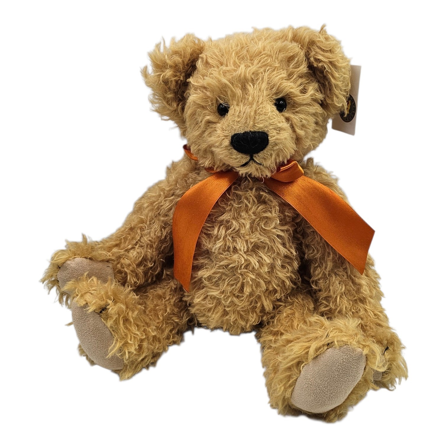 CLEMENS SPIELTIERE TEDDY LORENZ OURS EN PELUCHE NOEUD ORANGE 40CM