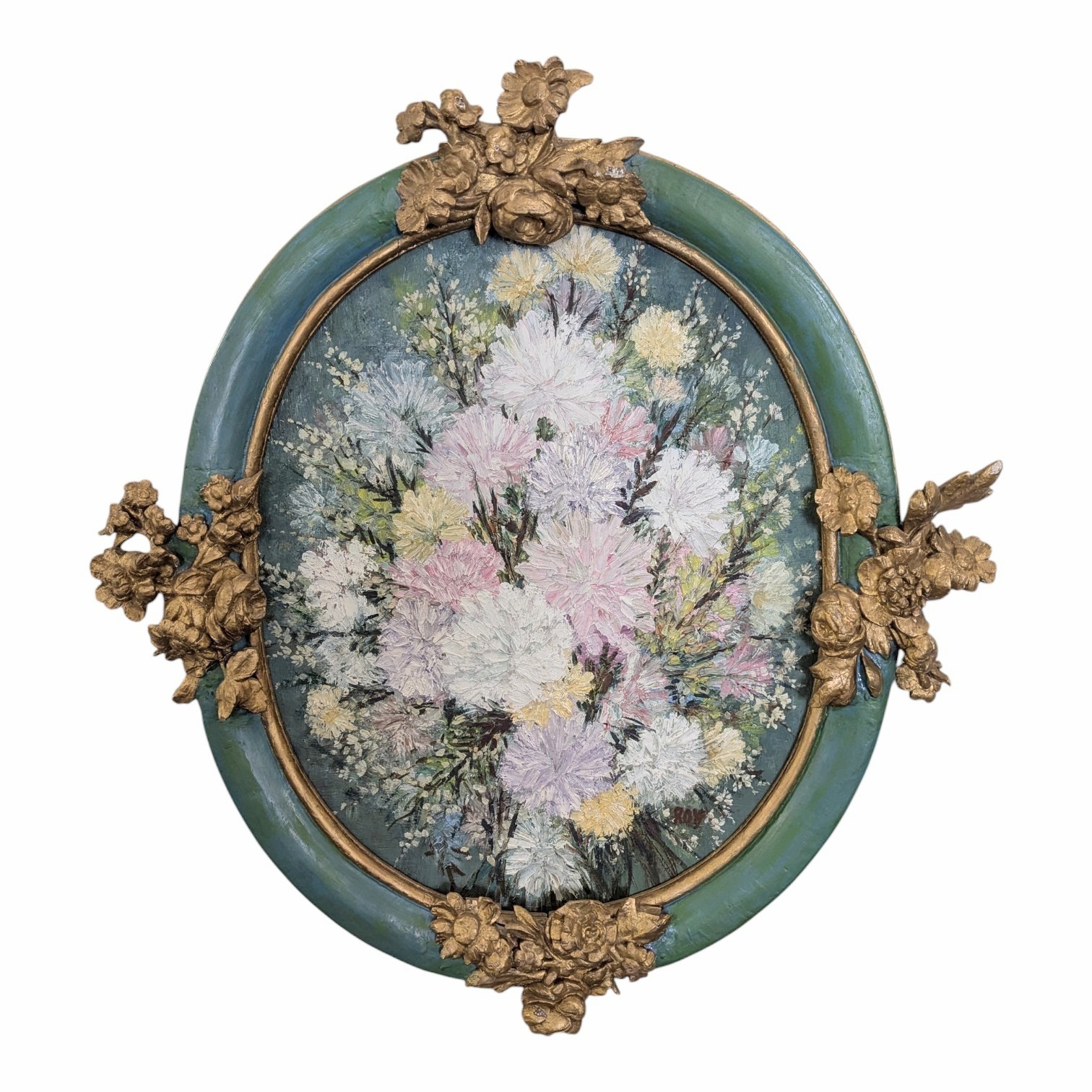 ROY HST OVALE BOUQUET DE FLEURS 88 x 82 CM