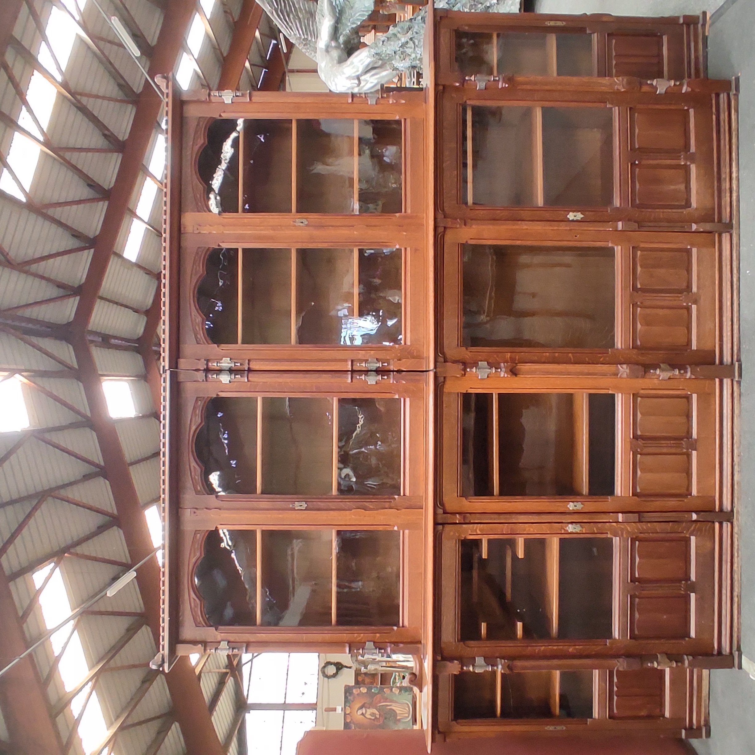 GRANDE BIBLIOTHEQUE 10 PORTES 320/234/55 CM EN CHENE 